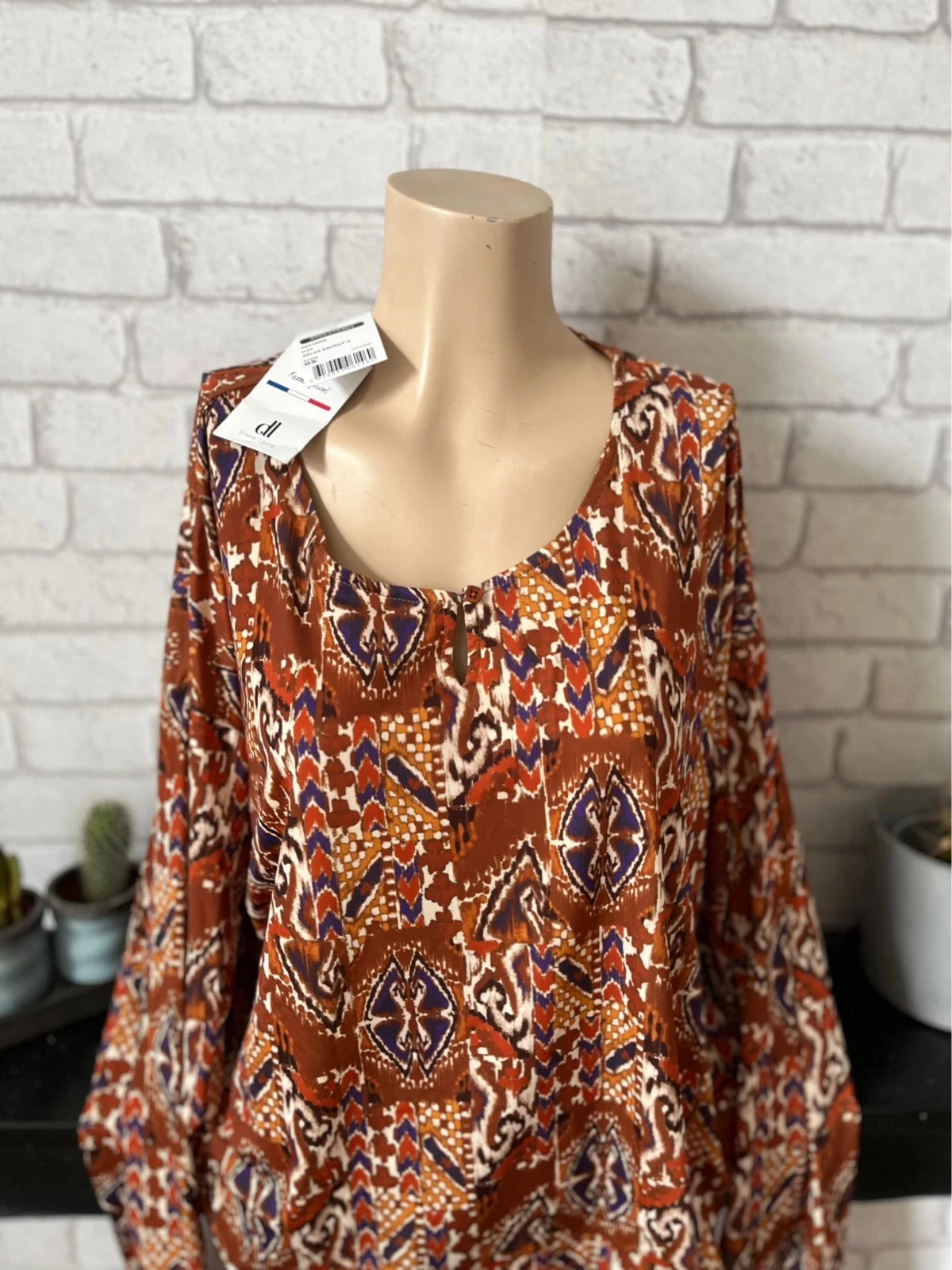Blusa estampada Diane Laury – Nueva con etiqueta – Talla 46/48 – photo 2